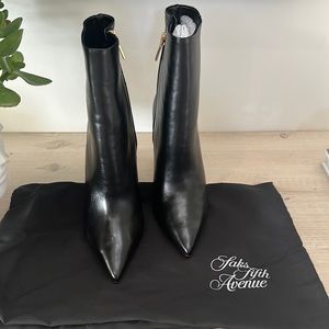 Saks Fifth Avenue Black Leather Boot